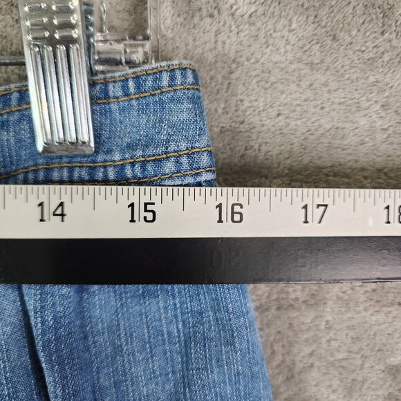 Women's Fossil Blue Denim Skirt Button Front 100% Cotton Size 6 - Picture 9 of 11